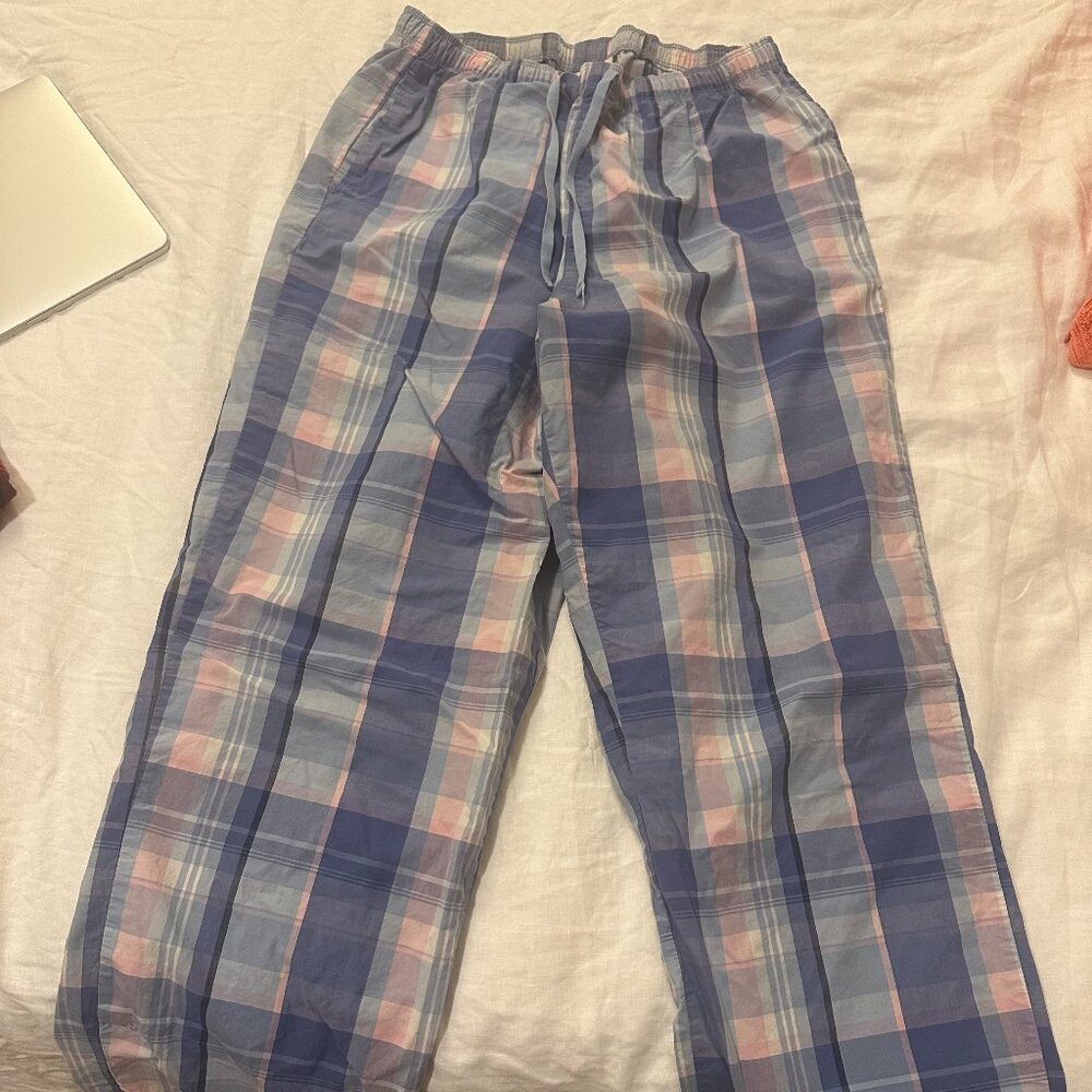 LL Bean Pajama Pants. Women's Size M. Light Plaid.